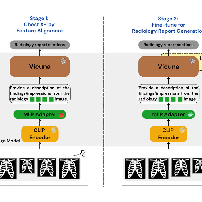Gla-AI4BioMed at RRG24: Visual Instruction-tuned Adaptation for Radiology Report Generation